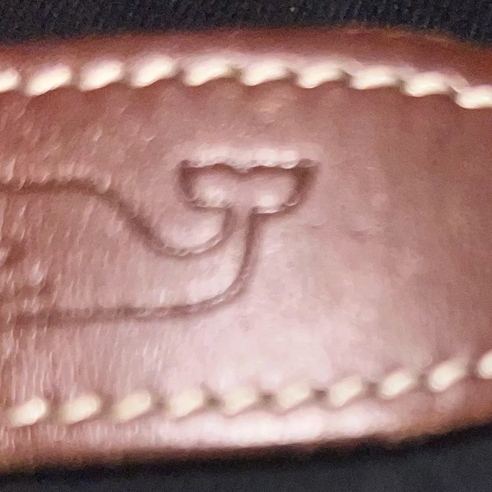 Vineyard Vine Navy and Brown Patterned Belt